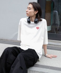 WEGO 【ユニセックス着用ITEM/綿100%/SMLサイズ展開】リラックスフィットワンポイントT（S）