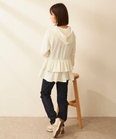 OP／FILA 【ocean pacific】フェイスガード付き バックフリル ラッシュガードパーカー