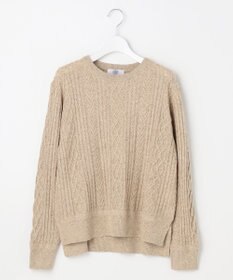 J.PRESS LADIES NEP クルーネック ケーブルニット