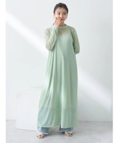 earth music&ecology ＳＥＴ２点シアーワンピース＋ペチワンピース