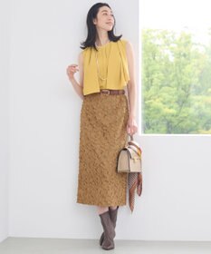 自由区 【洗える】バックサテンジョーゼット  ブラウス