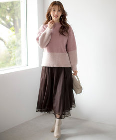 ANY SIS 【洗える】ラッセルチュールマチ スカート