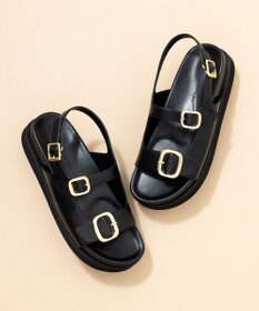 23区 バックル デザイン サンダル ブラック系