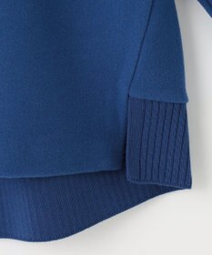 J.PRESS LADIES L ニードルパンチ ハーフジップ カットソー