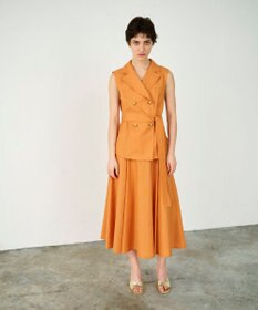 GRACE CONTINENTAL リネンタッチダブルブラウス