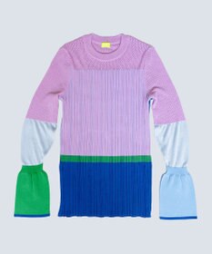 COQ CACTUS カラーブロックリブニット