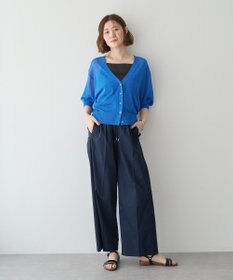 YECCA VECCA コットンイージー切替ワイドパンツ