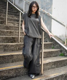 WEGO 【ユニセックス着用ITEM/MLサイズ展開】グラフィックBIGノースリーブ