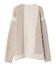 CRAFT STANDARD BOUTIQUE ケーブルニット切り替え裏起毛スウェット