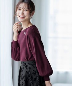 Tiaclasse 【安田美沙子さん着用・新色追加・洗える】ボリュームパフスリーブニット