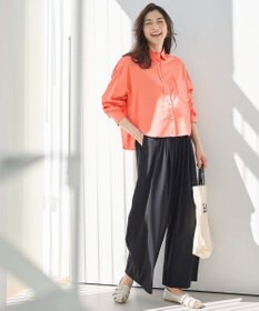 ANY 【新色追加/ウエストゴム】清涼リラックスハイウエストパンツ