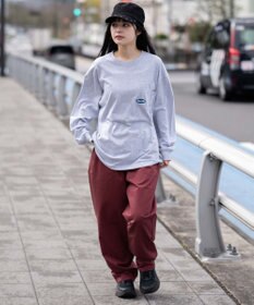 WEGO 【ユニセックス着用ITEM/XSSMLサイズ展開/ウエストゴム】ユルフィットコットンイージーパンツ