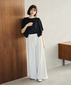 #Newans 【洗濯機可能/ストレッチ】ベリーワイドパンツ