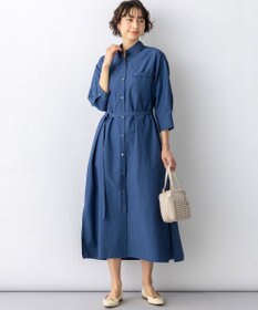 23区 【先行予約】ナイロンコットンタフタ シャツワンピース