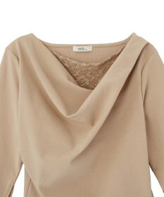 earth music&ecology レースレイヤードドレーププルオーバー