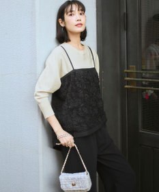 23区 ネオコンフォートストレッチ ドルマン ニット