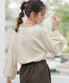 Tiaclasse 【安田美沙子さん着用・新色追加・洗える】ボリュームパフスリーブニット