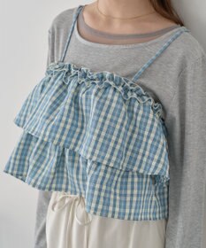 earth music&ecology 【予約】アソートチェックティアードビスチェ