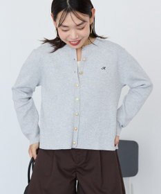 AMERICAN HOLIC ワンポイントロゴクルーカーディガン