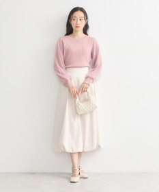 earth music&ecology マジョリカプリーツチュールニットプルオーバー