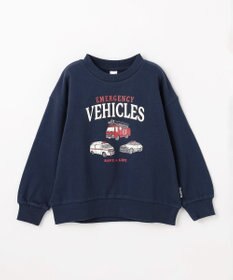 ANY KIDS 車プリント 裏毛トレーナー