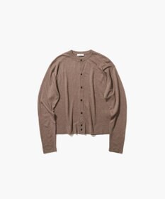 ATON GARMENT DYED CASHMERE SILK | クルーネックカーディガン