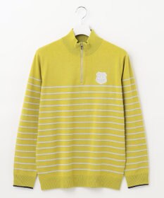23区GOLF 【MEN】【手洗い可】コットンブレンド ハーフジップ ニット