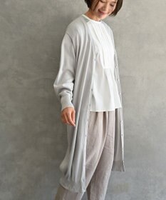 muuc 〈高品質シルク＆スーピマ超長綿〉〈洗えるニット〉〈通年着られる〉シルクコットンのロングカーディガン