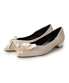 MODE ET JACOMO <carino>ベルベットリボンパンプス