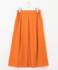 自由区 【接触冷感・速乾・UVカット・撥水・防シワ】リネンライクツイル タックスカート