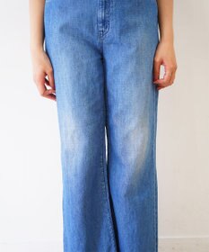 caqu FS linen wide flare リネンワイドフレアデニム