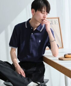 WEGO 【ユニセックス着用ITEM/SMLサイズ展開】別注USPOLOラインポロシャツ