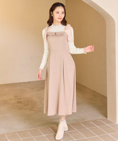 Feroux シアーリボンショルダー ジャンパースカート