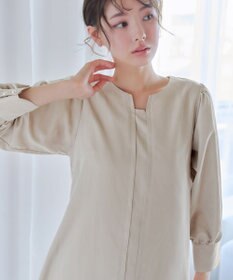 Tiaclasse 【洗える】ピーチスキンAラインワンピース