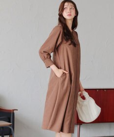 Tiaclasse 【洗える】ピーチスキンAラインワンピース