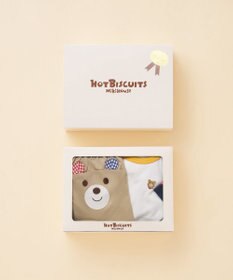 MIKI HOUSE HOT BISCUITS ワンポイント半袖Tシャツ＆顔ドンブルマギフトセット【BOX付き】