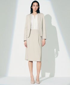 23区 S 【洗える】 バックサテンアムンゼン キーネック ブラウス