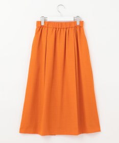 自由区 【接触冷感・速乾・UVカット・撥水・防シワ】リネンライクツイル タックスカート