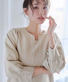 Tiaclasse 【洗える】ピーチスキンAラインワンピース