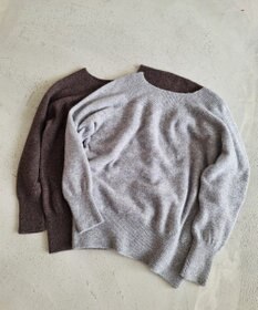 TOQUE 〈大草直子さんアドバイザー〉ベビーアルパカ×ウール縮絨ニットラグランスリーブ