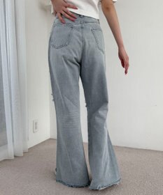 WEGO ダメージフレアデニムパンツ