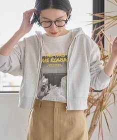 AMERICAN HOLIC ラメミニ裏毛ショートＺＩＰパーカー