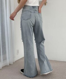 WEGO ダメージフレアデニムパンツ