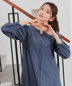 Tiaclasse 【洗える】ピーチスキンAラインワンピース