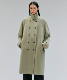 BEIGE， 【VERY NaVY12月号掲載】LABBOCK / ウール混ラグランステンカラーコート