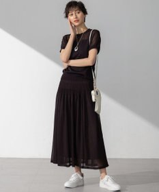 23区 【洗える】シャイニーシアー ドルマン ニット