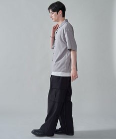 WEGO クレープオープンカラーシャツ（SS）