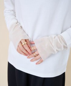 AMERICAN HOLIC 袖チュールレイヤードプルオーバー