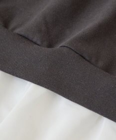 Green Parks 裾フリルドッキング５分袖プルオーバー