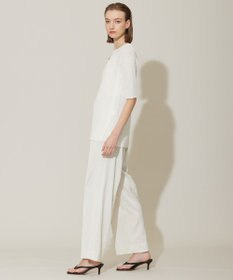 ICB 【接触冷感・UVケア・洗える】 ヴィスコースナイロンサテン ワイドパンツ